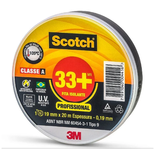 Fita Isolante de 19mm x 20m Scotch 33+ 3M
